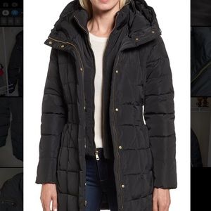 NWT Cole Haan winter coat, down interior, double zipper, body sculpting jacket